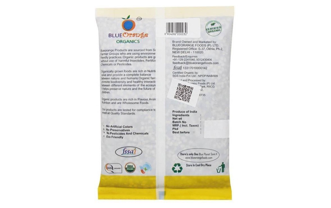 Blue Orange Organics Urad Dal (Split)    Pack  500 grams